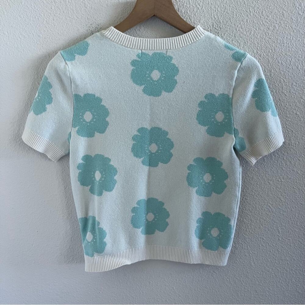 Forever 21 Floral Cartoon Mom Sweater Top Knit Casual Novelty Floral Large - Picture 2 of 5